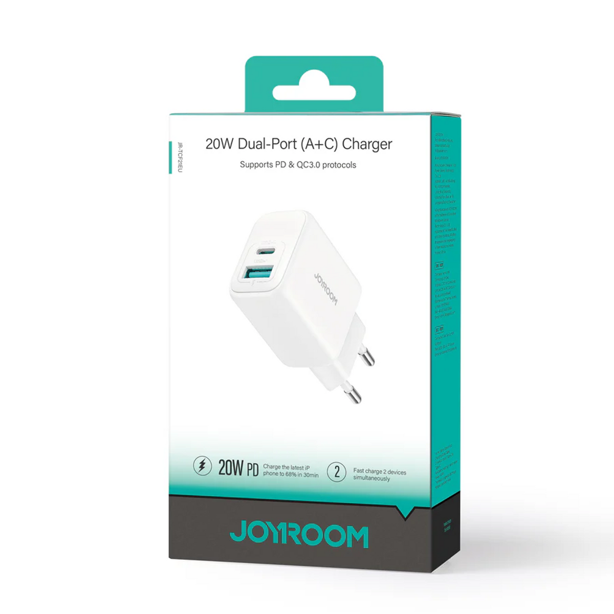 Joyroom JR-TCF21 20W Dual-Port Charger White EU