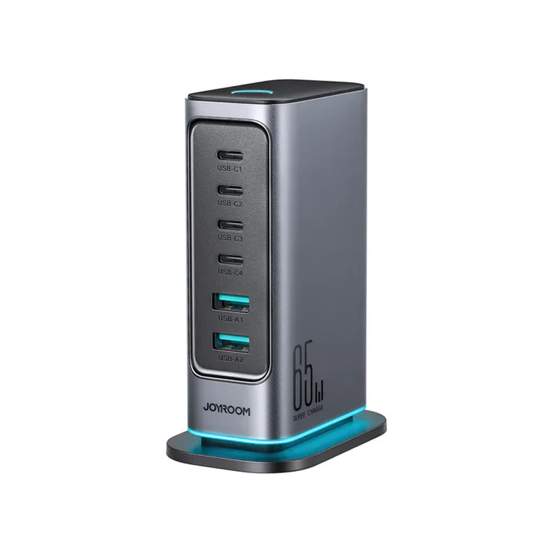 Joyroom JR-TCM02 65W multi-port GaN charger, dark gray EU version