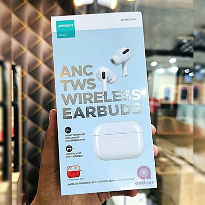 Joyroom T03S Pro TWS active noise cancelling earbuds, product packaging and earbuds