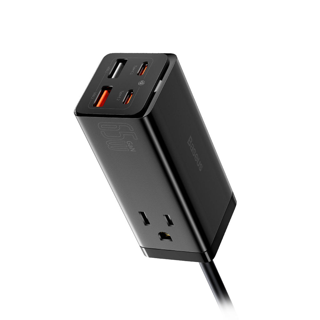 Baseus GaN3 Pro 65W six-port power strip black – view 2