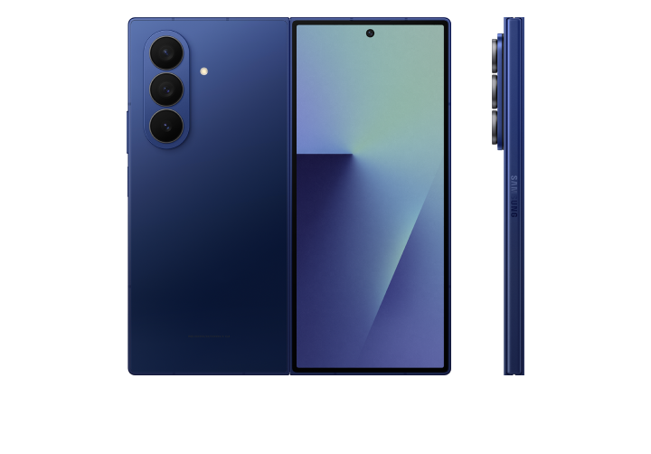 Samsung Galaxy Z Fold7 front, back and side view