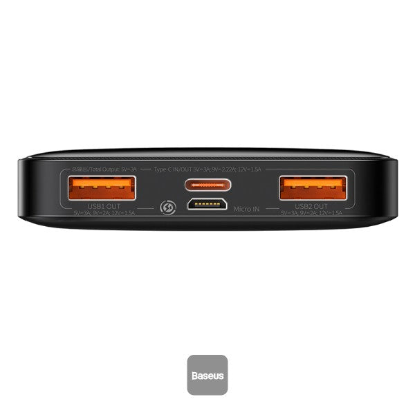 Baseus Bipow 10000mAh 20W power bank, black, image 3