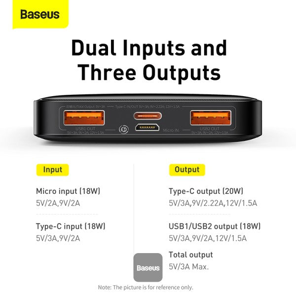 Baseus Bipow 10000mAh 20W power bank, black, image 6