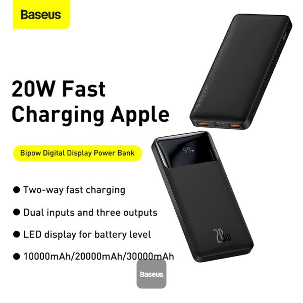 Baseus Bipow 10000mAh 20W power bank, black, image 9