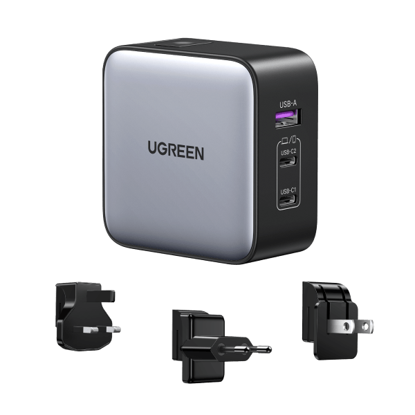 UGREEN 90409 Nexode 65W 3-Port Travel Charger GaN Fast Charger