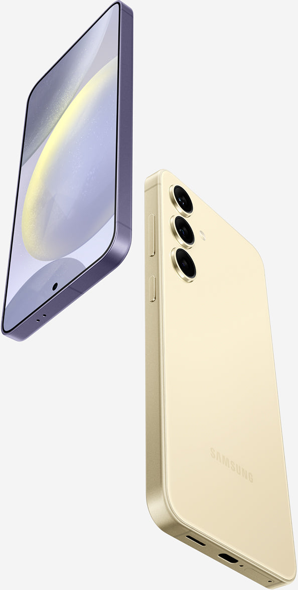 Samsung Galaxy S24 front and rear official product image