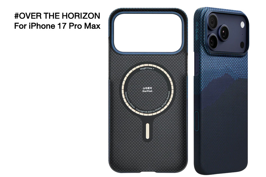 Pitaka Glints of Gold Ultra-Slim Case for iPhone 17 Air Lucid Blue – KI1704AG