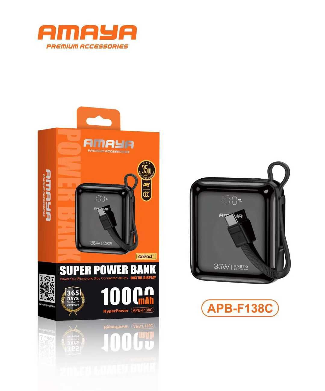 Amaya APB-F138C Super Power Bank | 10000mAh & 35W Fast Charge Power Bank product image