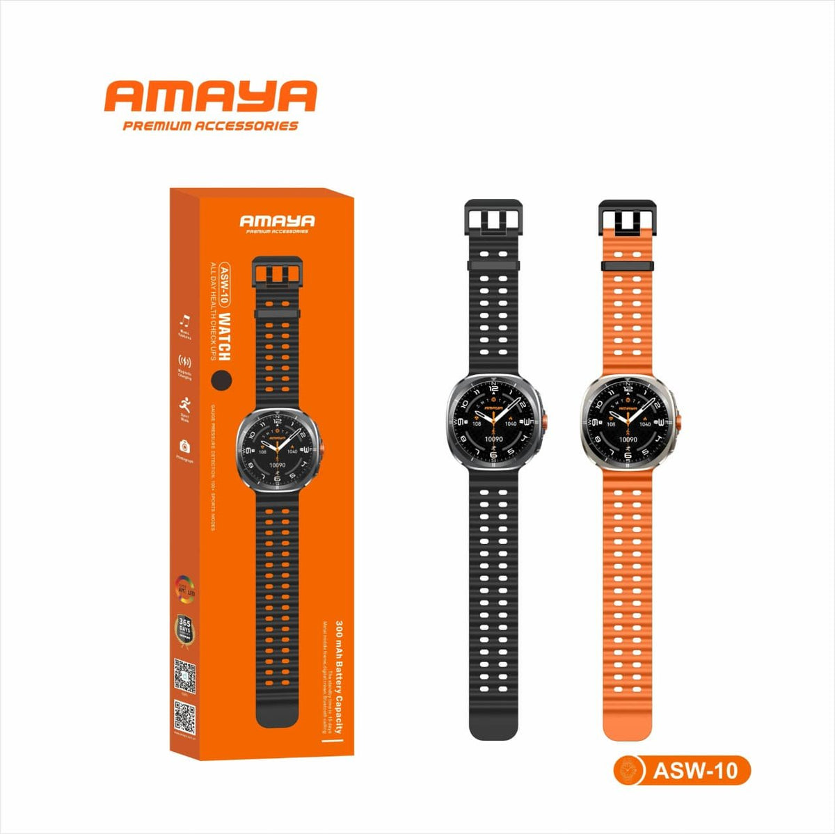 Amaya ASW-10 Smartwatch | 1.43″ AMOLED Display & 300mAh Battery Smartwatch product image