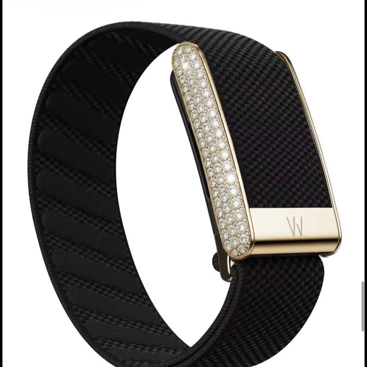 Whoop Life/Peak Customised Band (Without Box) | Obsidian With Swarovski