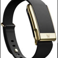 Whoop Life/Peak Leather Luxe Band (Without Box) | Black With Gold