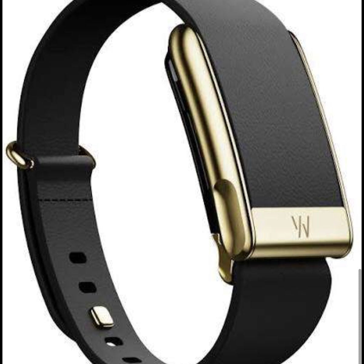 Whoop Life/Peak Leather Luxe Band (Without Box) | Black With Gold