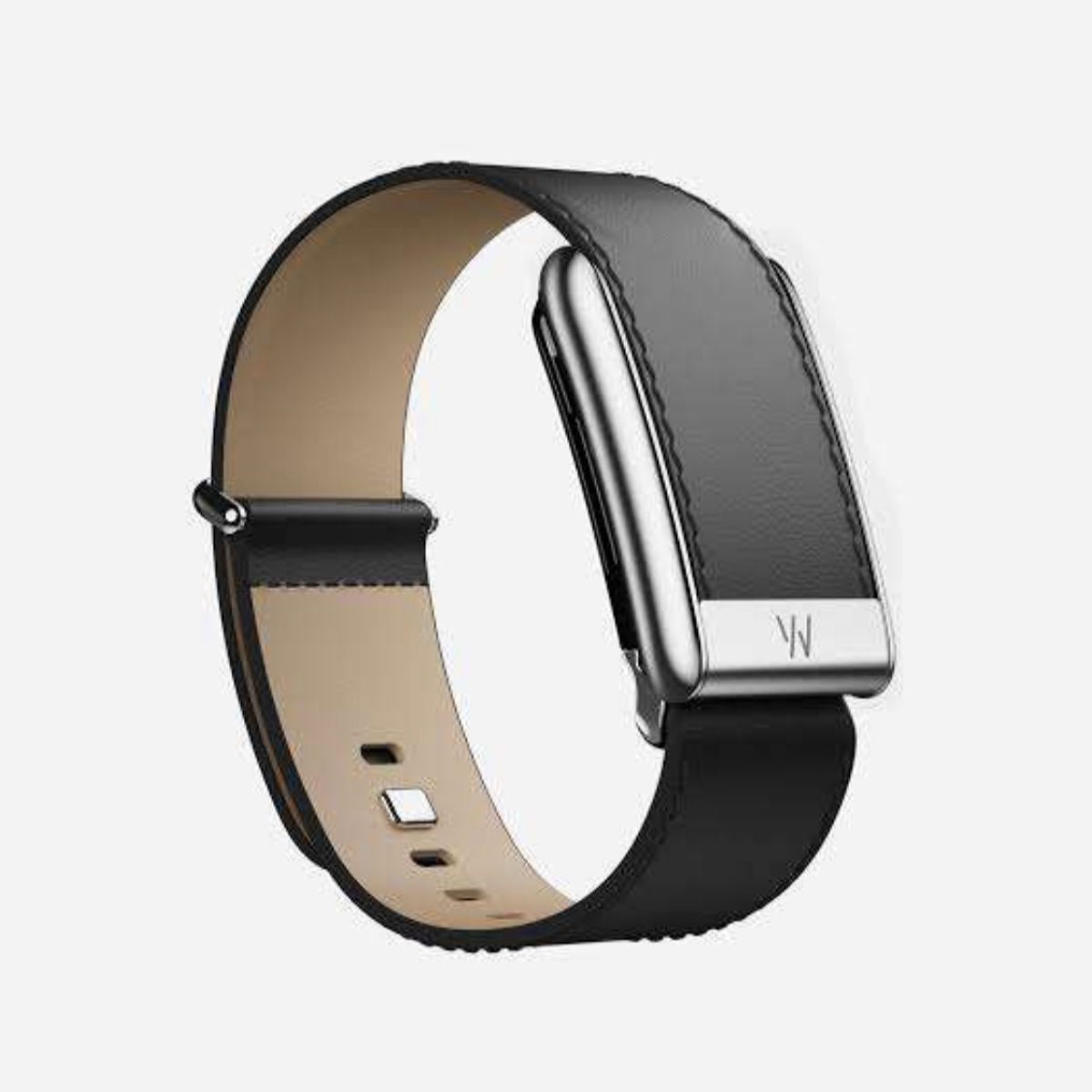 Whoop Life/Peak Leather Luxe Band (Without Box) | Black With Titanium