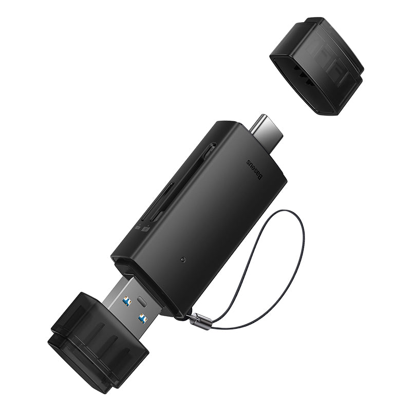 Baseus Airjoy Series USB-A & Type-C  to SD/TF Card Reader  black